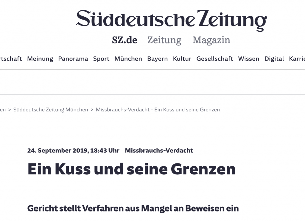Pressemeldung Süddeutsche Zeitung | Tom Heindl Strafverteidiger München